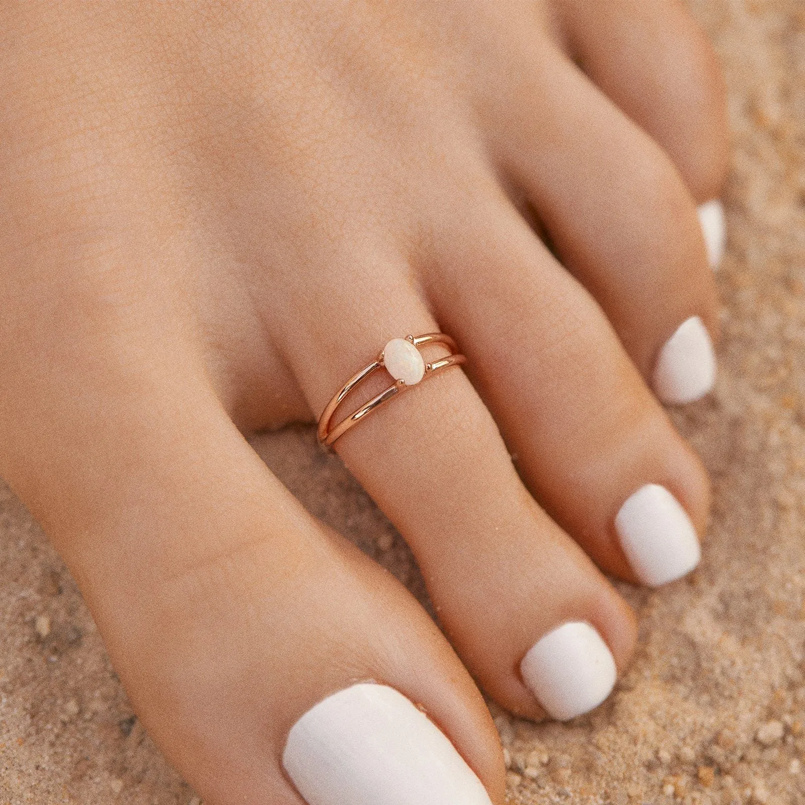 Floating Opal Toe Ring sold by Pura Vida product image thumbnail 4