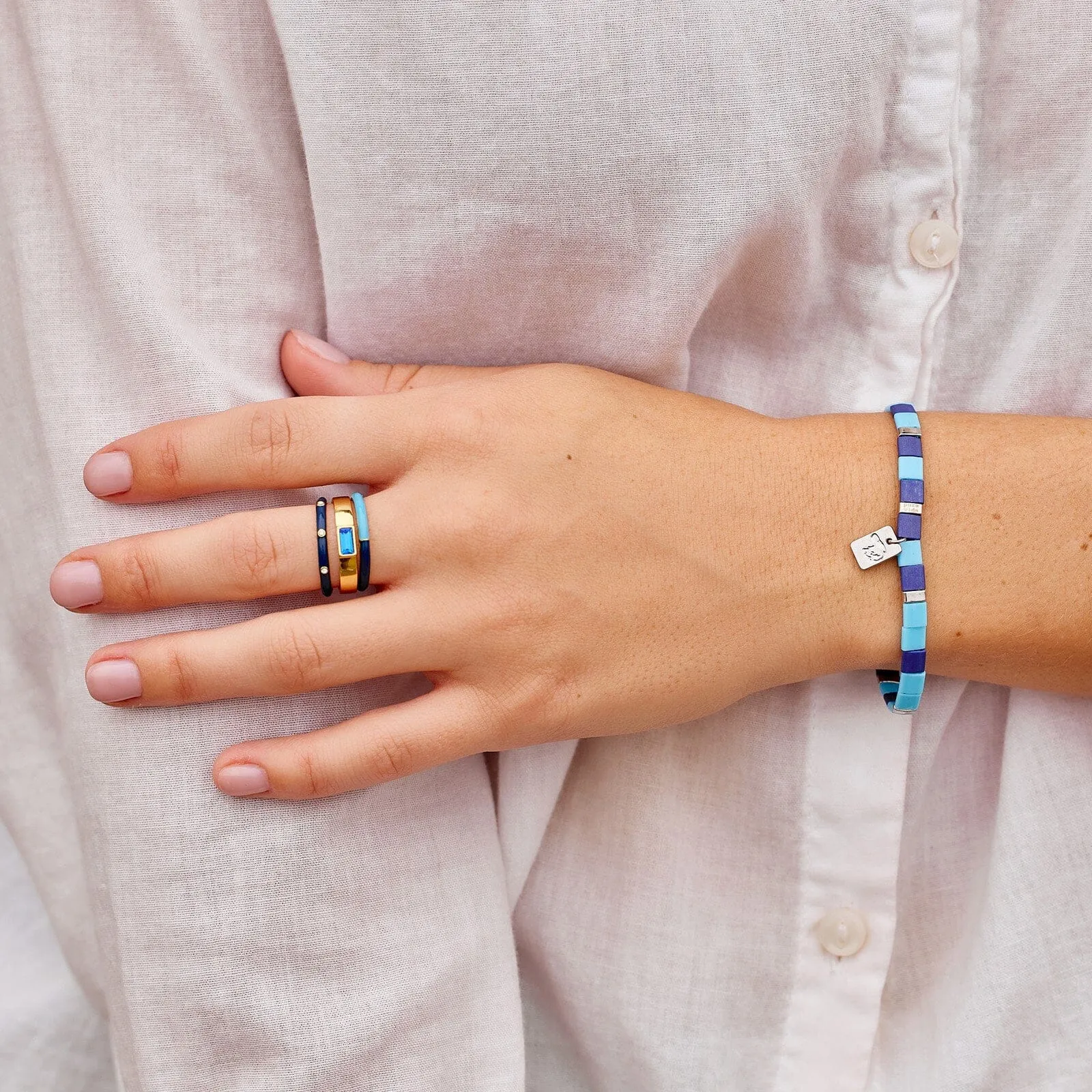 Ravenclaw™ 3 Ring Stack sold by Pura Vida product image thumbnail 5