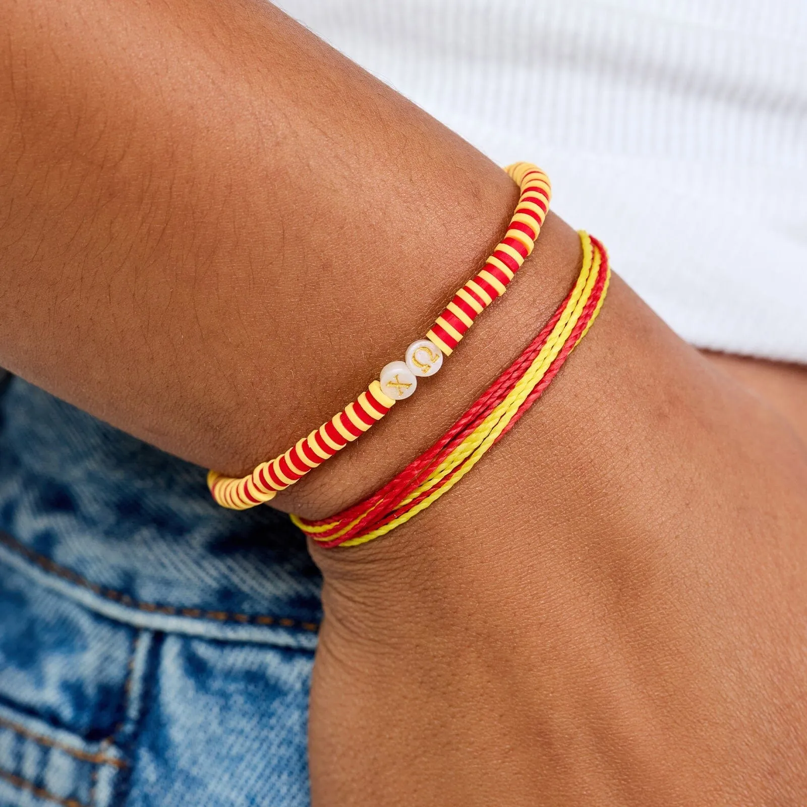 Chi Omega Bracelet Set of 2 sold by Pura Vida product image thumbnail 2