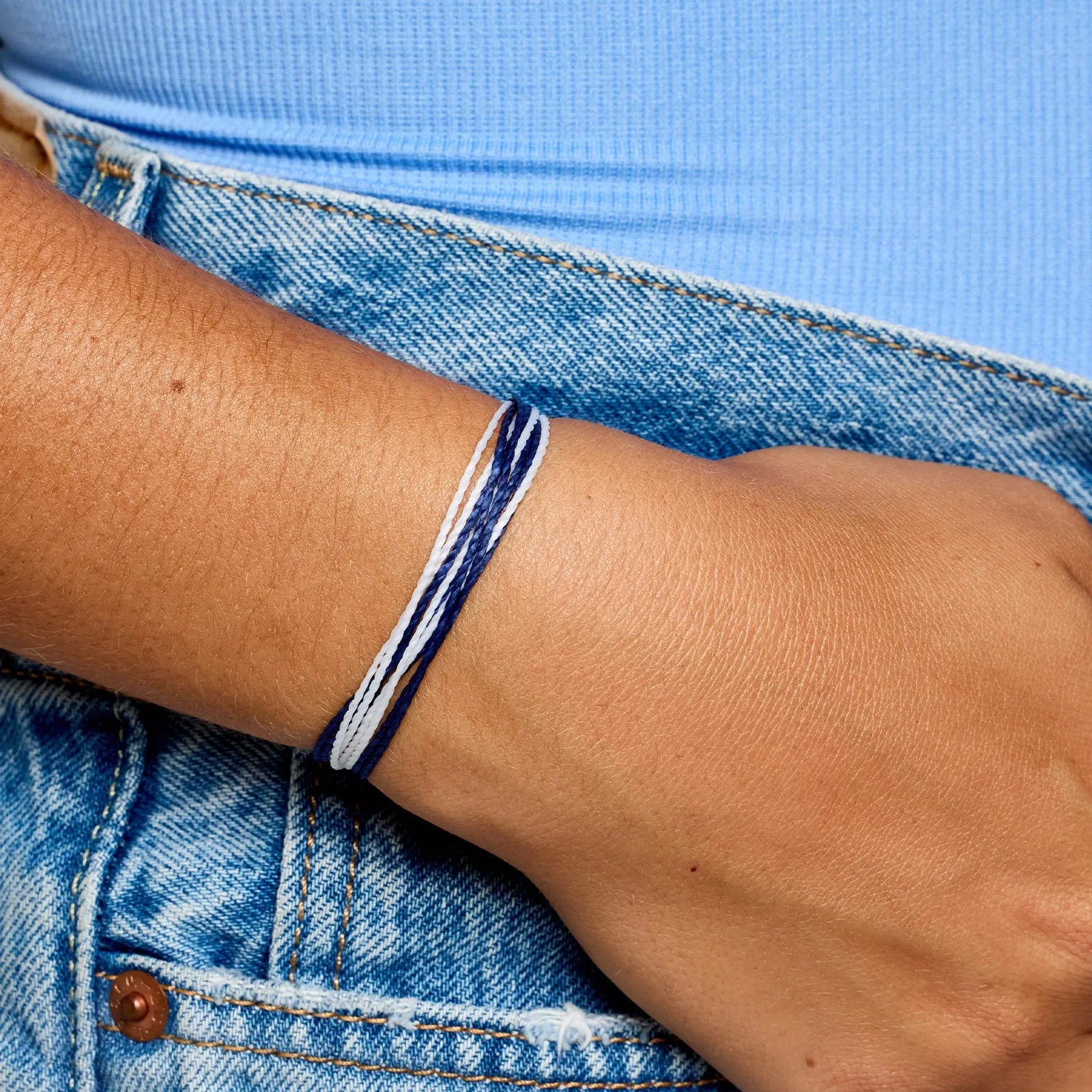 Navy & White Bracelet sold by Pura Vida product image thumbnail 4