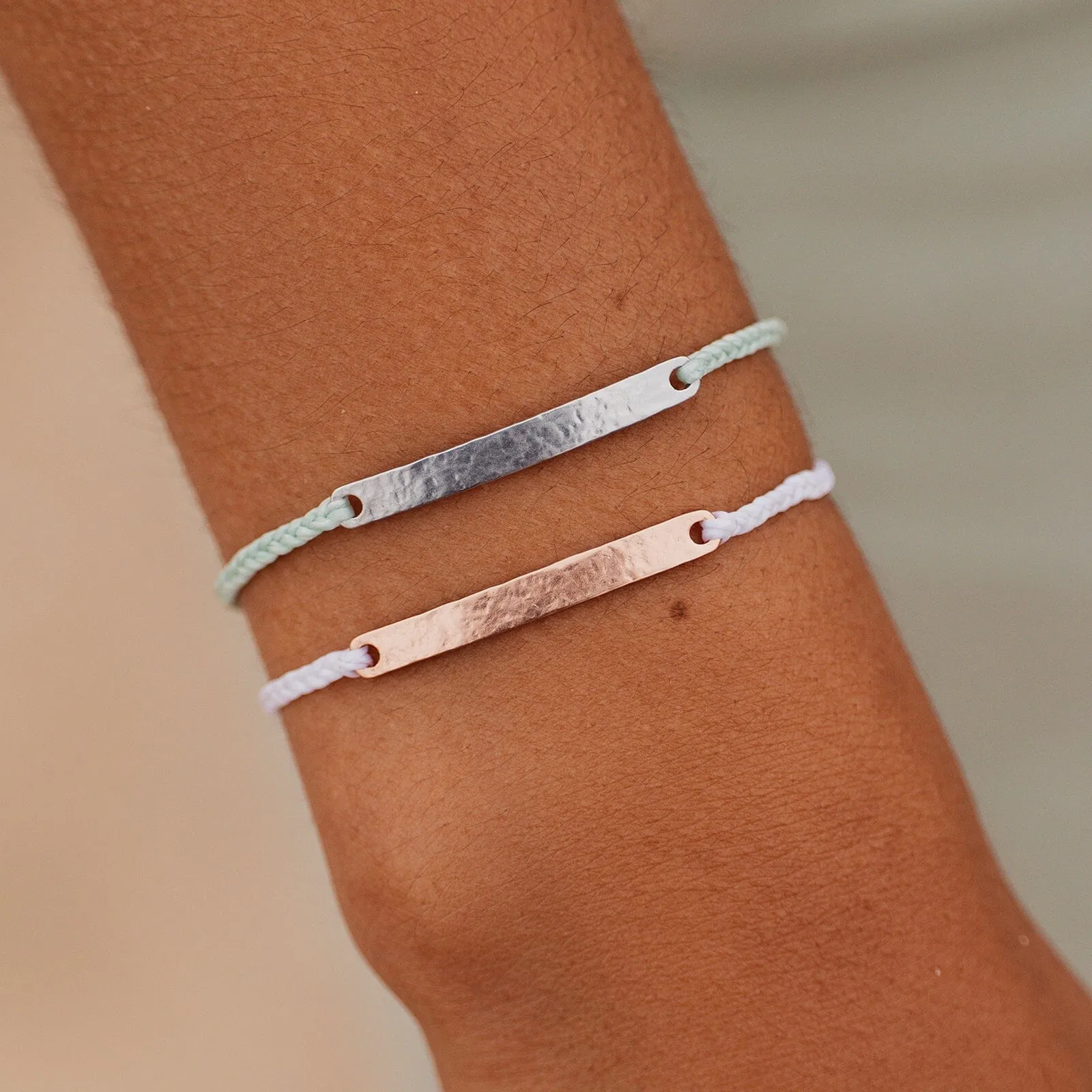 Hammered Bar Charm Bracelet sold by Pura Vida product image thumbnail 3