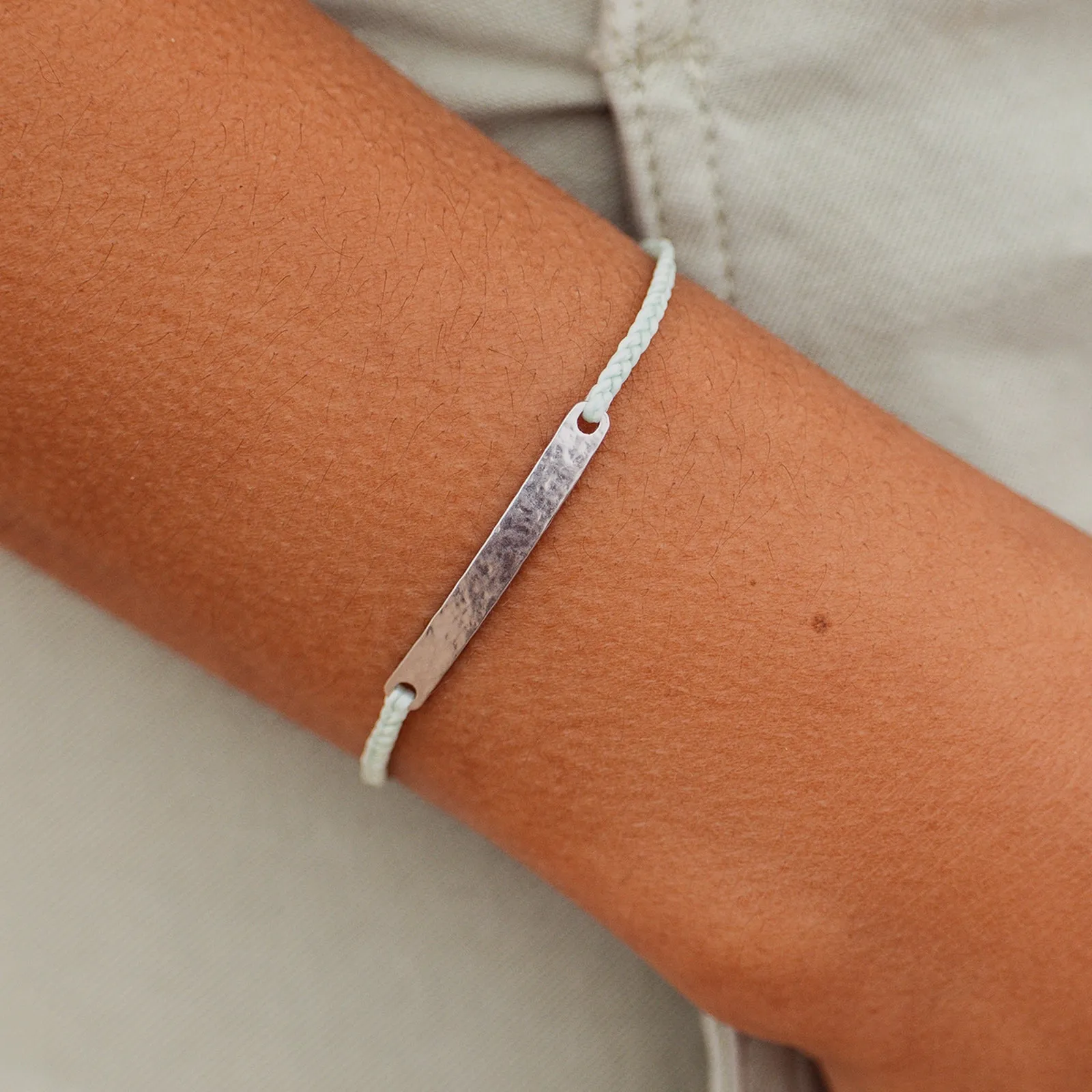 Hammered Bar Charm Bracelet sold by Pura Vida product image thumbnail 4