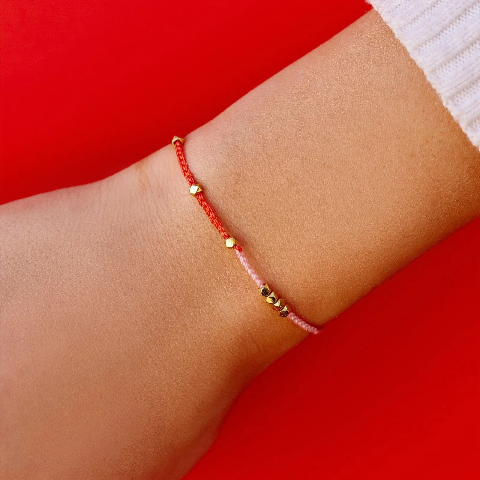 Pink & Red Two Toned Dainty Bracelet sold by Pura Vida product image thumbnail 3