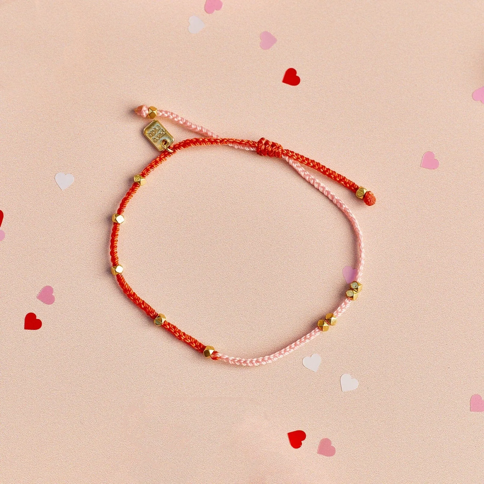 Pink & Red Two Toned Dainty Bracelet sold by Pura Vida product image thumbnail 2