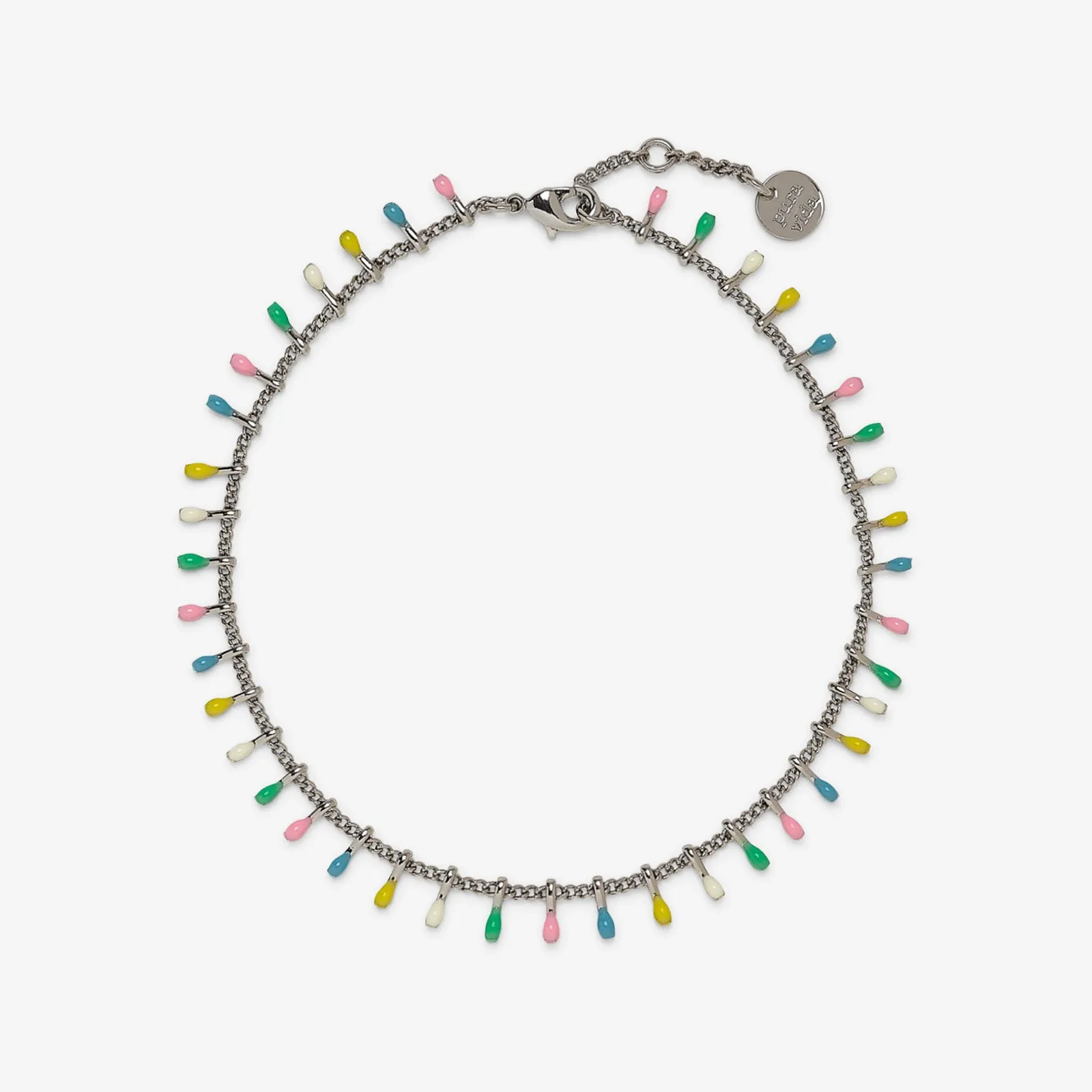 Enamel Droplet Chain Anklet sold by Pura Vida