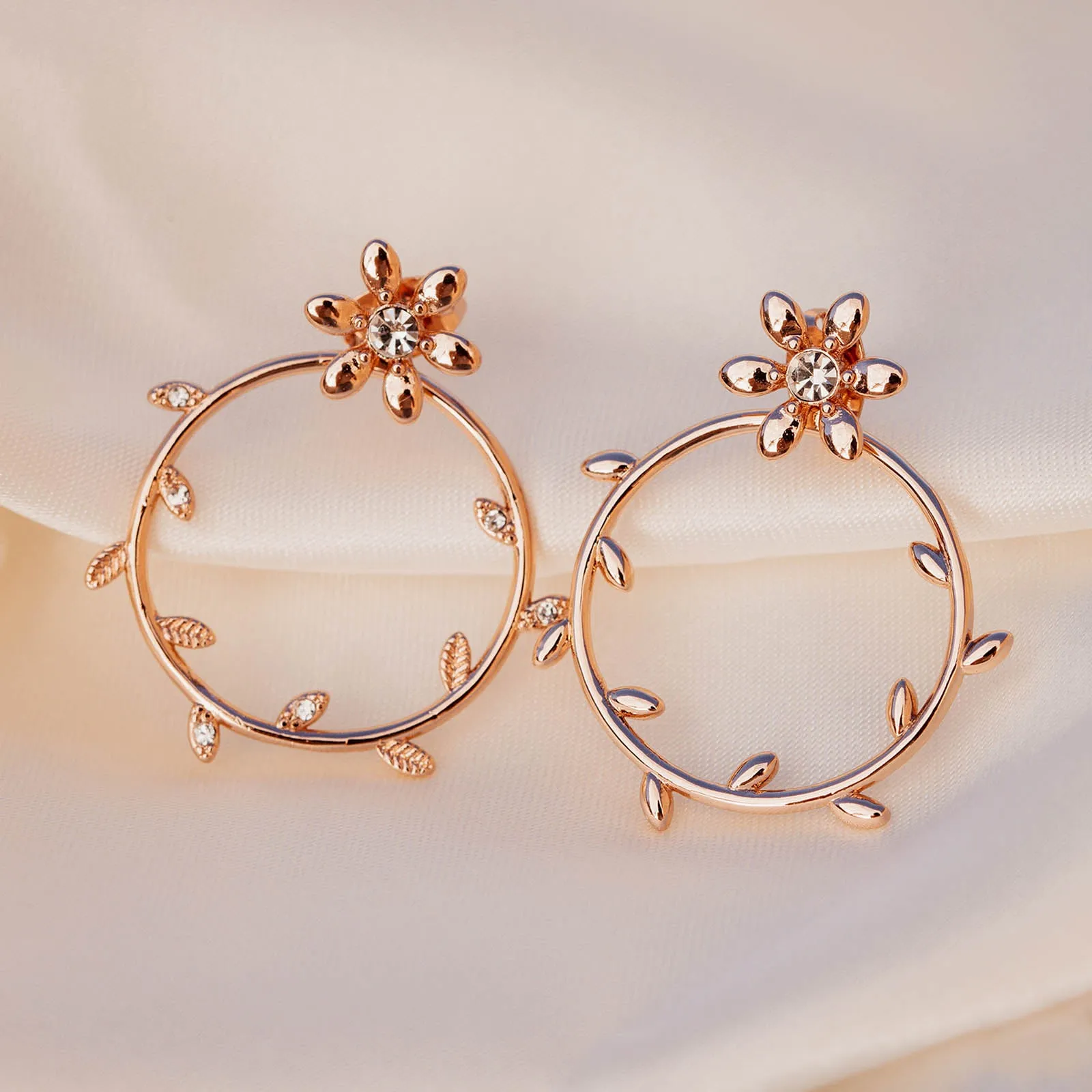 Pretty Petal Flat Hoop Earrings sold by Pura Vida product image thumbnail 3