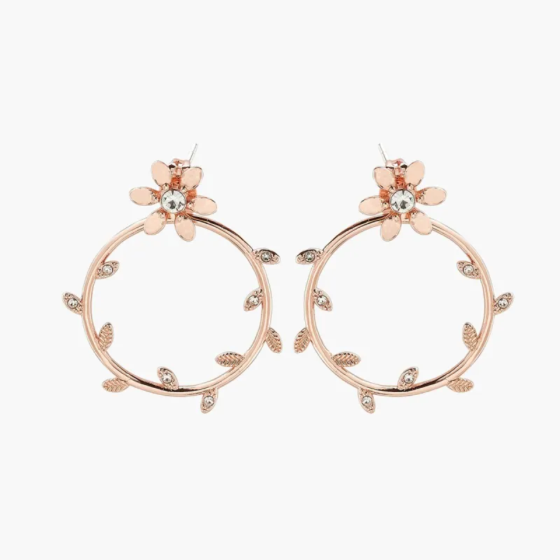 Pretty Petal Flat Hoop Earrings made by Pura Vida