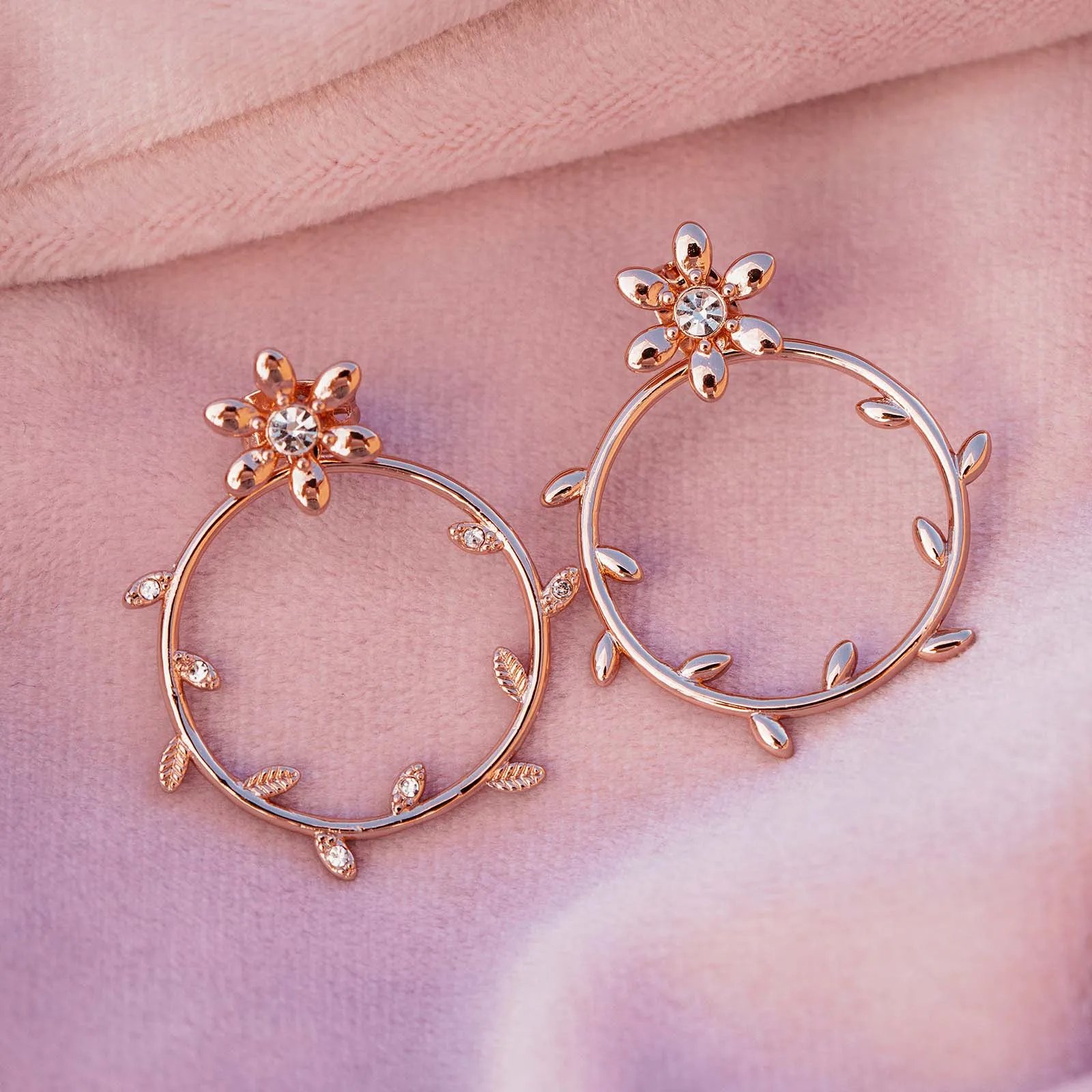 Pretty Petal Flat Hoop Earrings sold by Pura Vida product image thumbnail 4