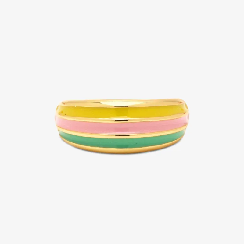 Sunset Striped Dome Ring sold by Pura Vida