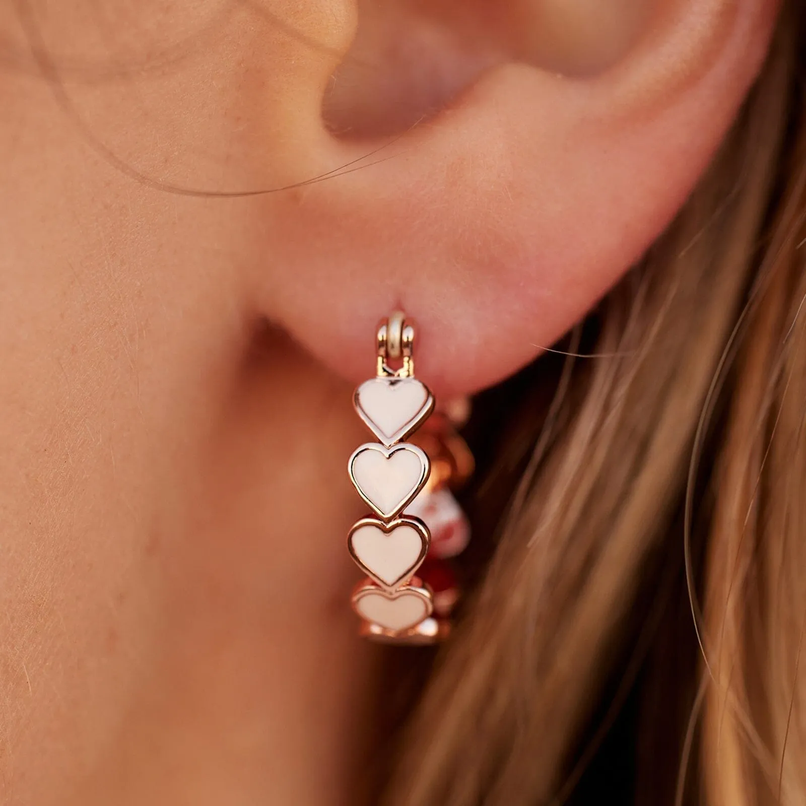 Love Hearts Hoop Earrings sold by Pura Vida product image thumbnail 4