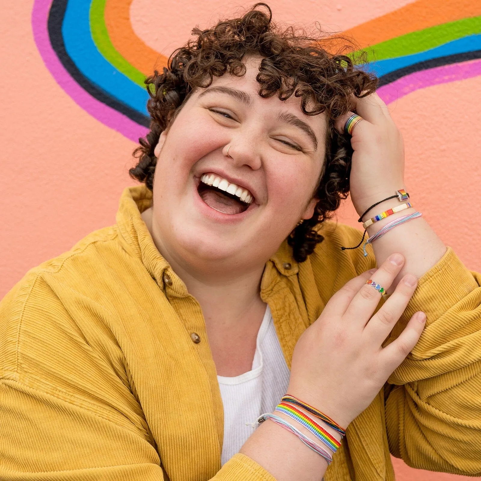 Woven Rainbow Seed Bead Bracelet sold by Pura Vida product image thumbnail 4