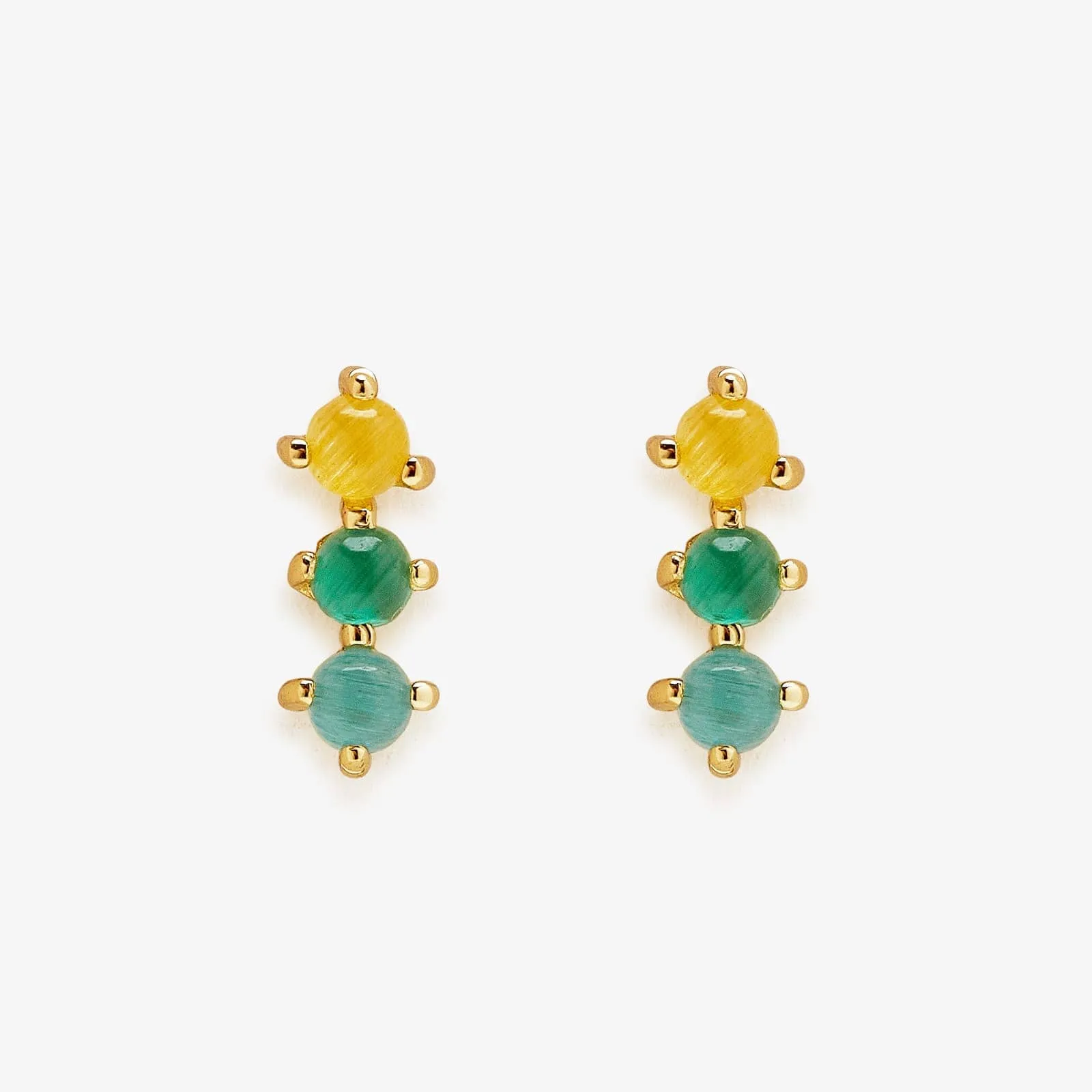 3 Stone Stud Earrings sold by Pura Vida