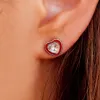 Stone & Enamel Heart Stud Earrings sold by Pura Vida