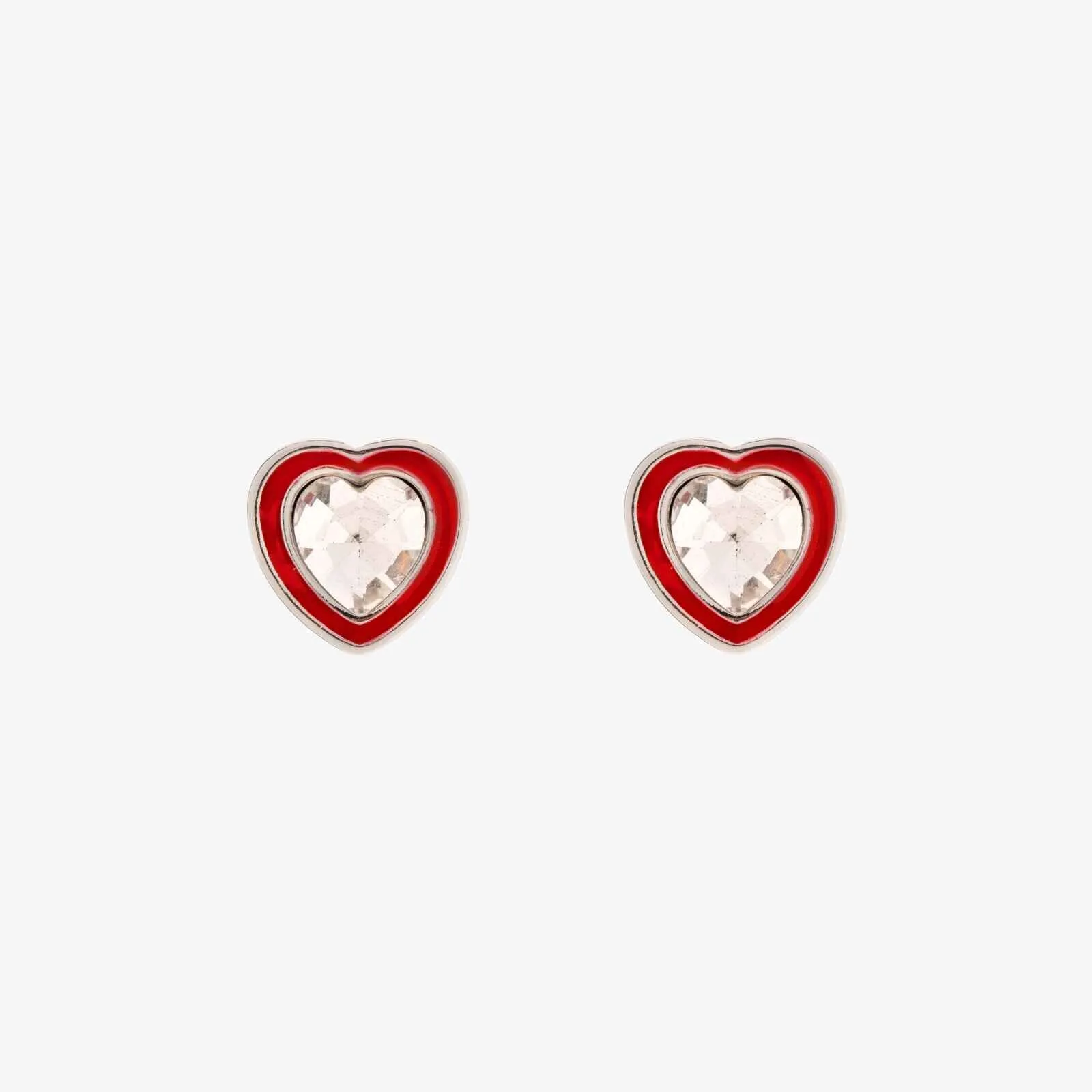 Stone & Enamel Heart Stud Earrings sold by Pura Vida