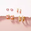 Stone & Enamel Heart Stud Earrings sold by Pura Vida