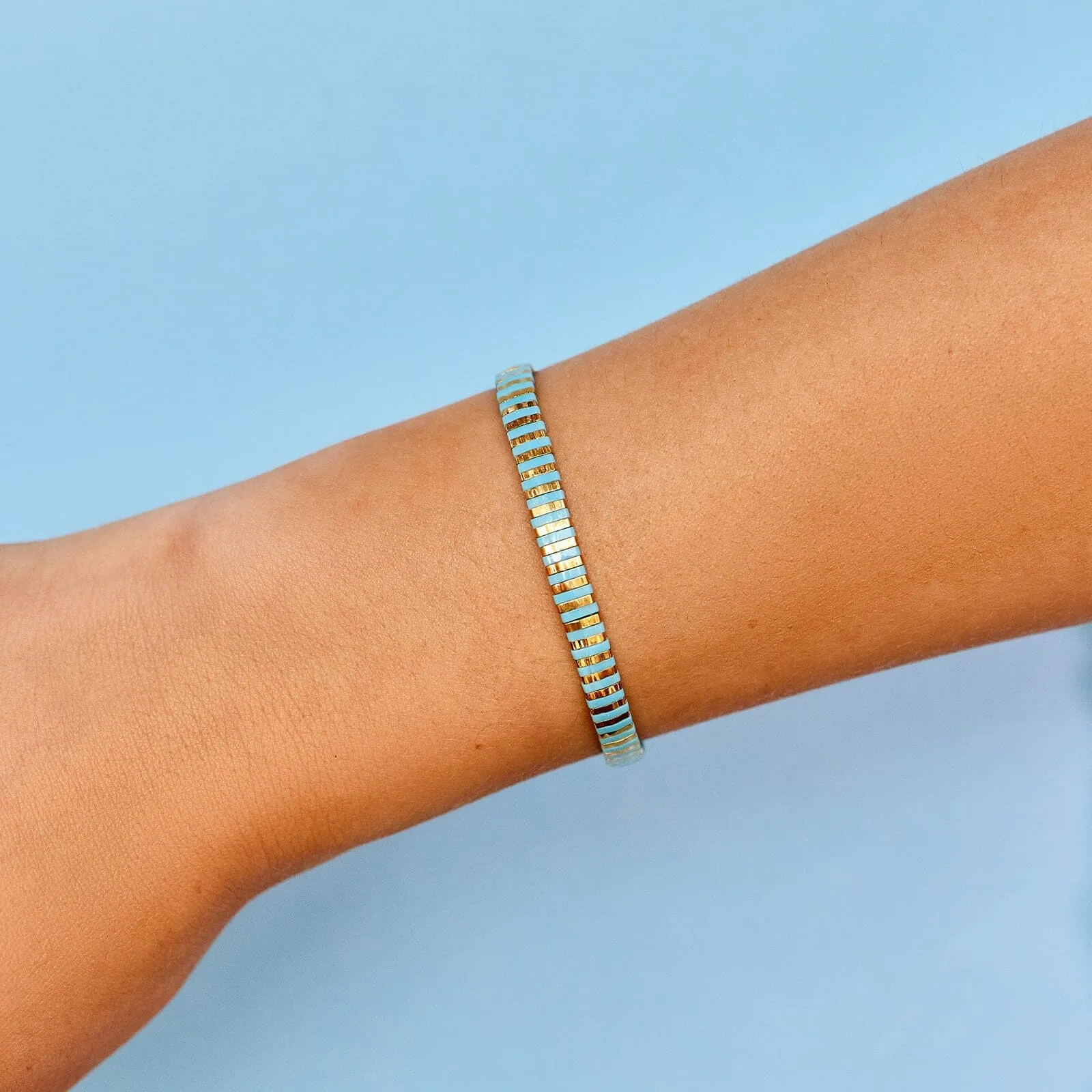 World Water Day Tile Bead Stretch Bracelet sold by Pura Vida product image thumbnail 2