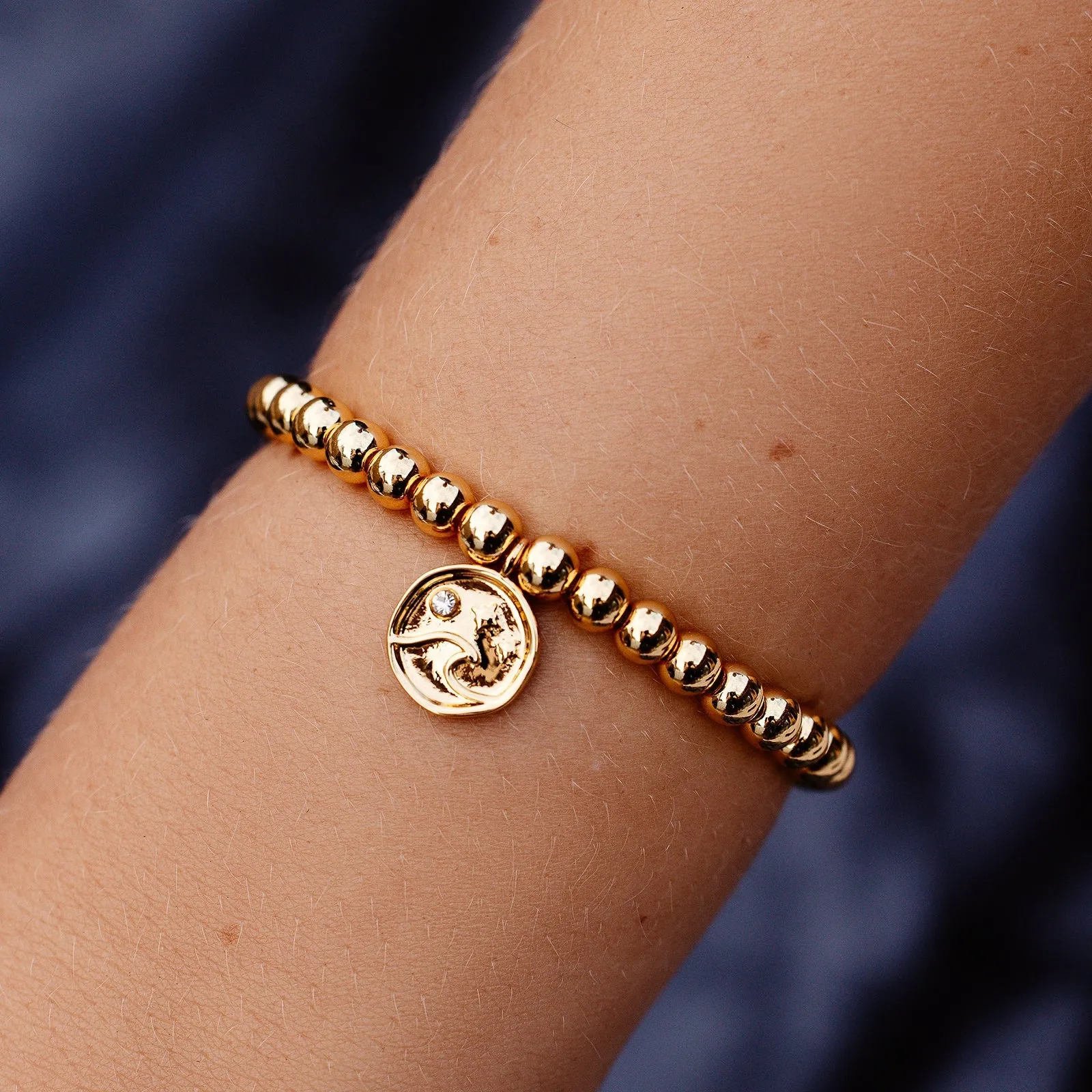 Wave Metal Stretch Bracelet sold by Pura Vida product image thumbnail 2