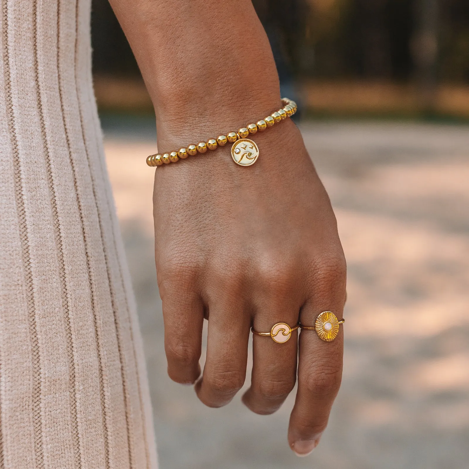 Wave Metal Stretch Bracelet sold by Pura Vida product image thumbnail 5