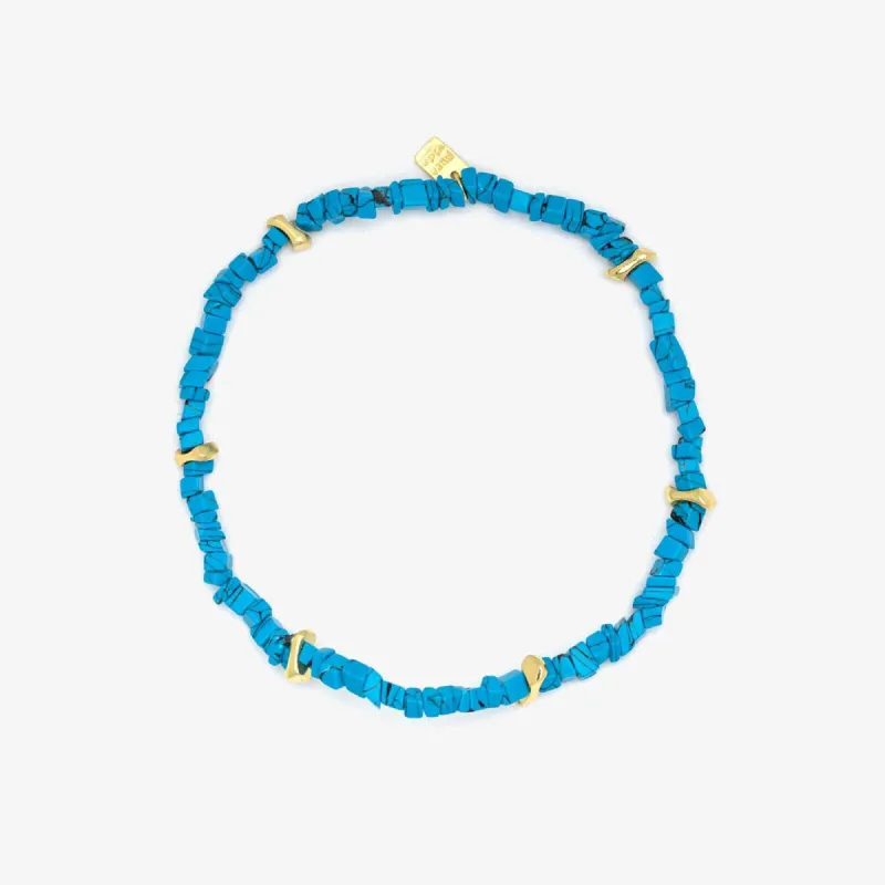 Turquoise Chip Stretch Anklet sold by Pura Vida