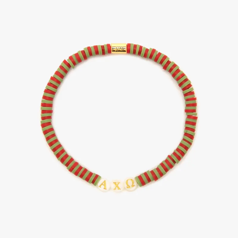 Alpha Chi Omega Stretch Bracelet made by Pura Vida