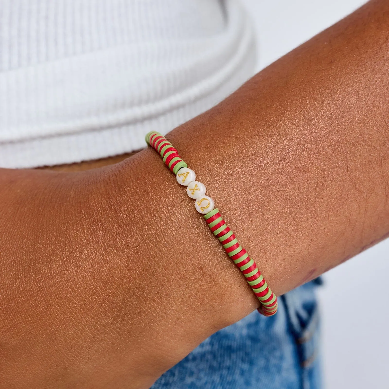 Alpha Chi Omega Stretch Bracelet sold by Pura Vida product image thumbnail 2