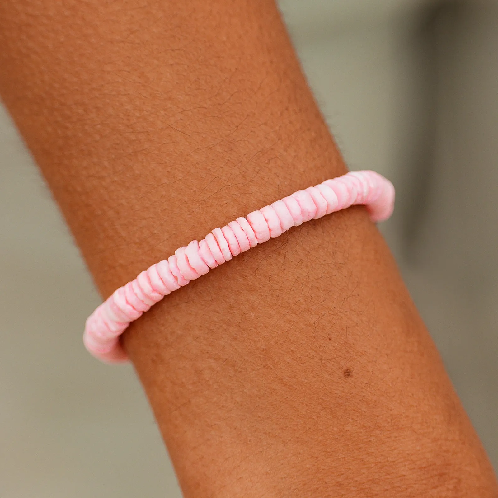 Pink Puka Shell Cord Bracelet sold by Pura Vida product image thumbnail 2