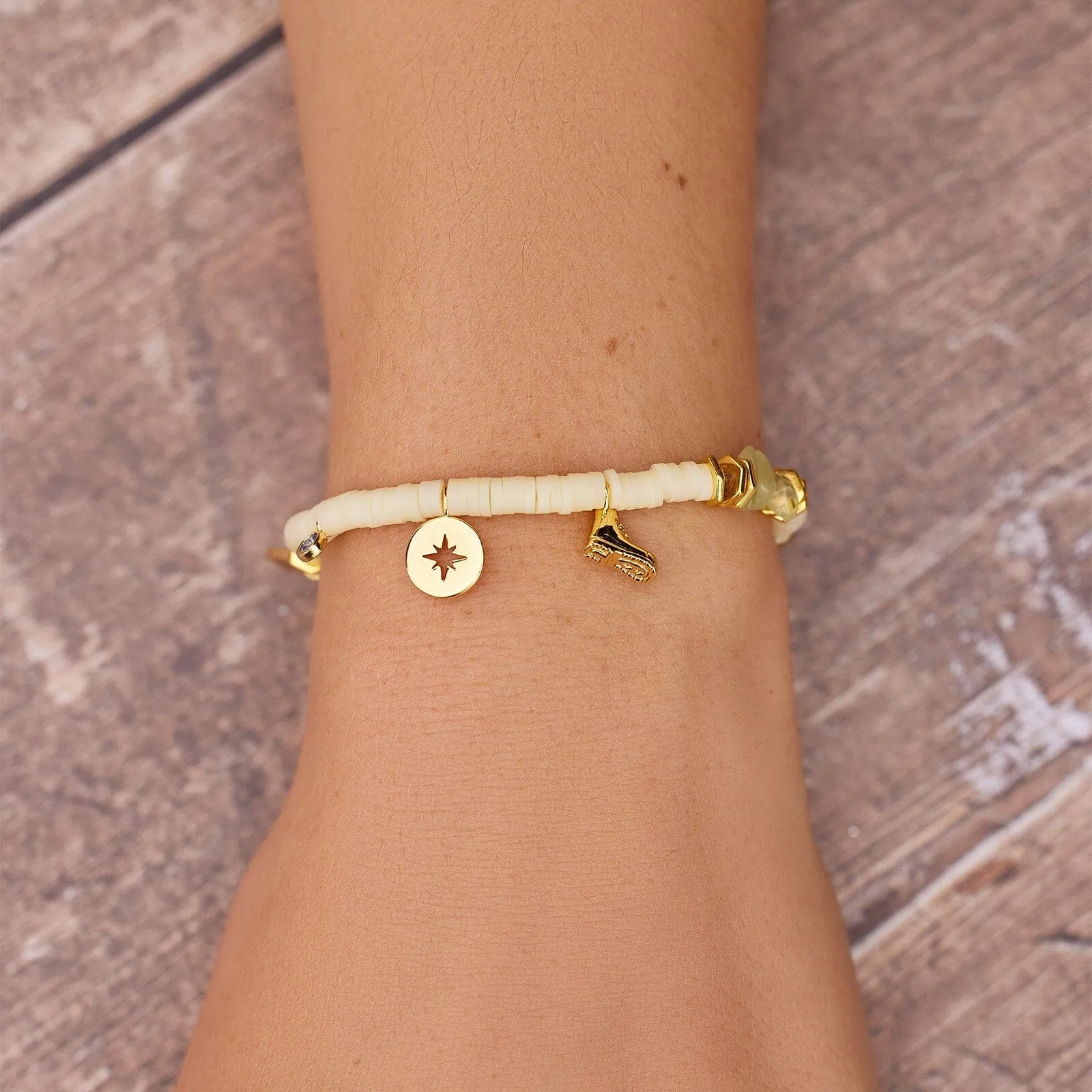 Outdoorsy Gals Vinyl Disc Stretch Bracelet sold by Pura Vida product image thumbnail 5