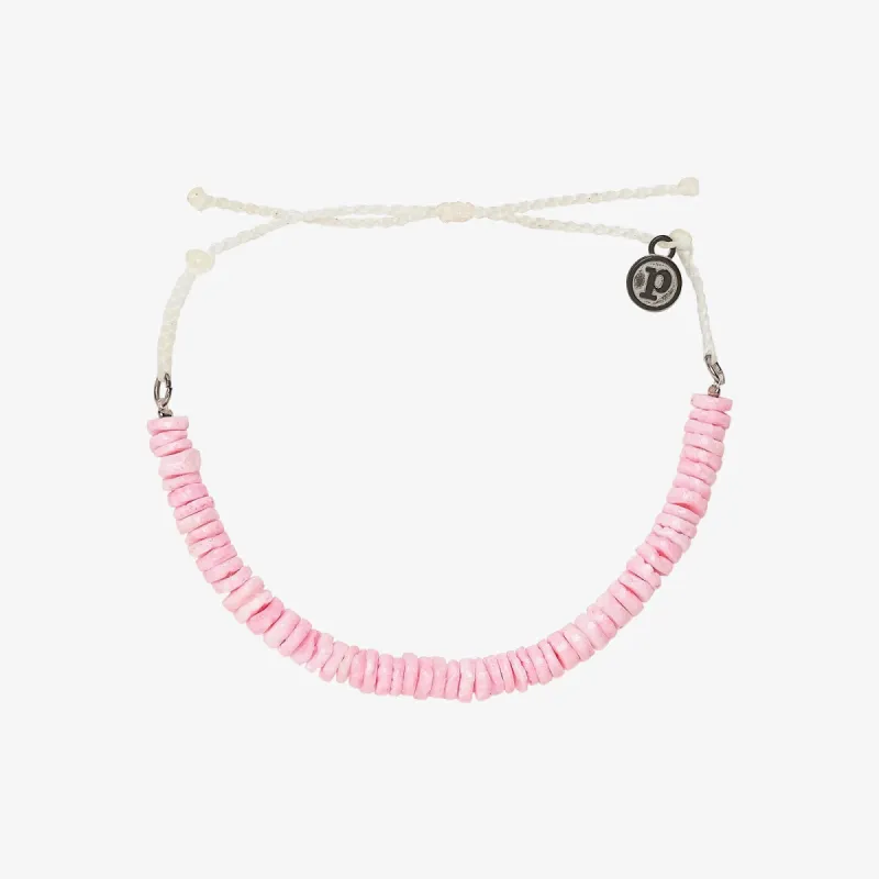 Pink Puka Shell Cord Bracelet sold by Pura Vida