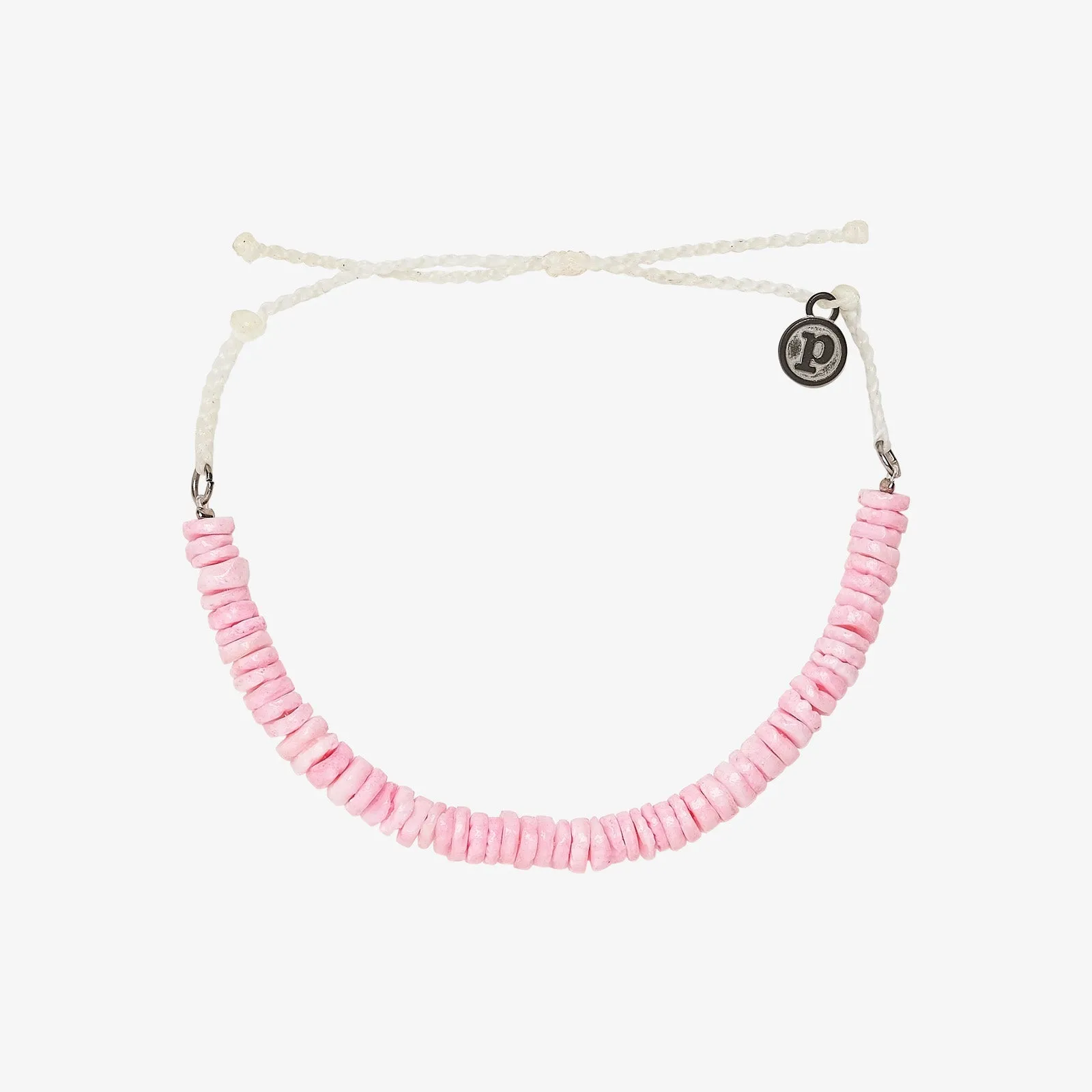 Pink Puka Shell Cord Bracelet sold by Pura Vida