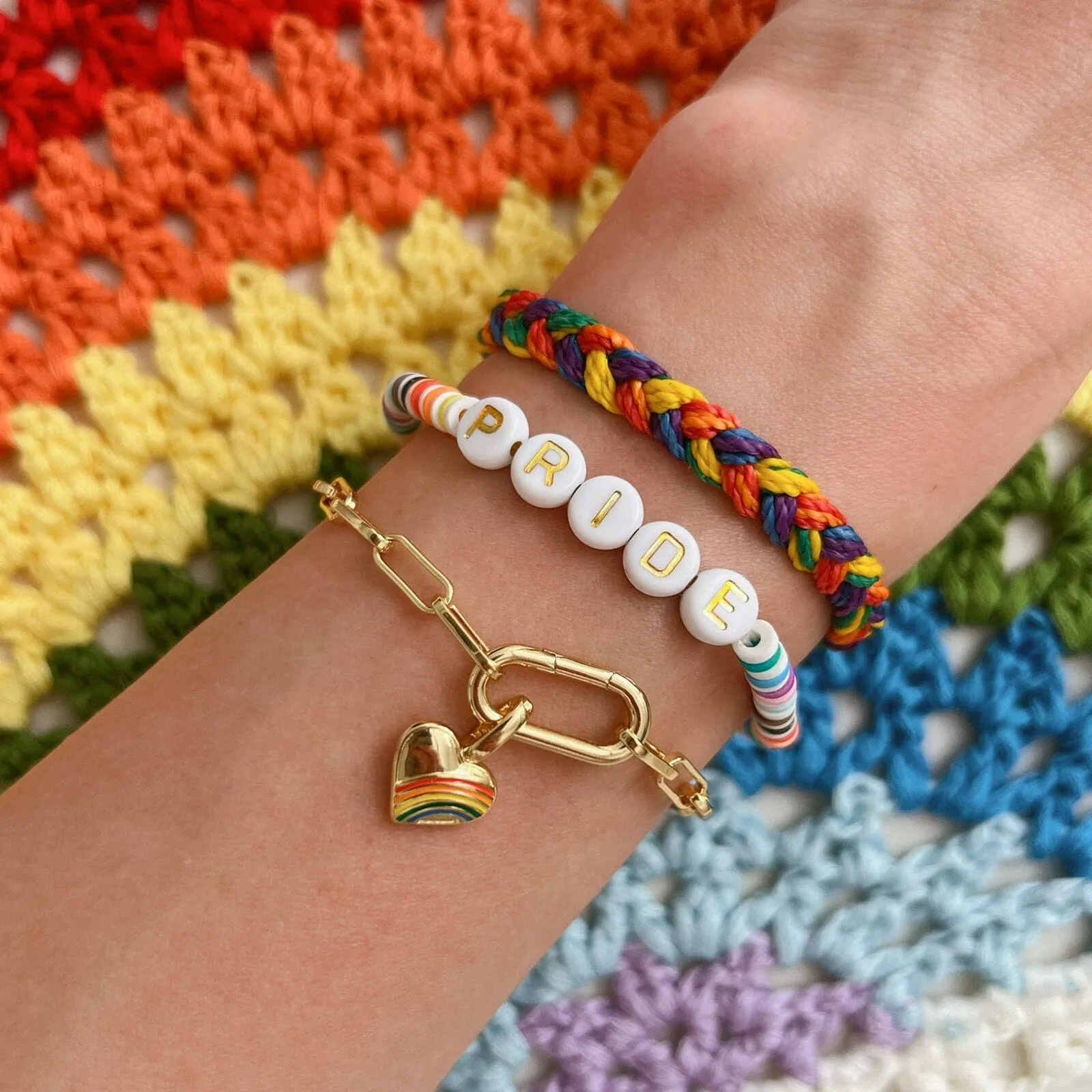 Rainbow Wide Braid Bracelet sold by Pura Vida product image thumbnail 5