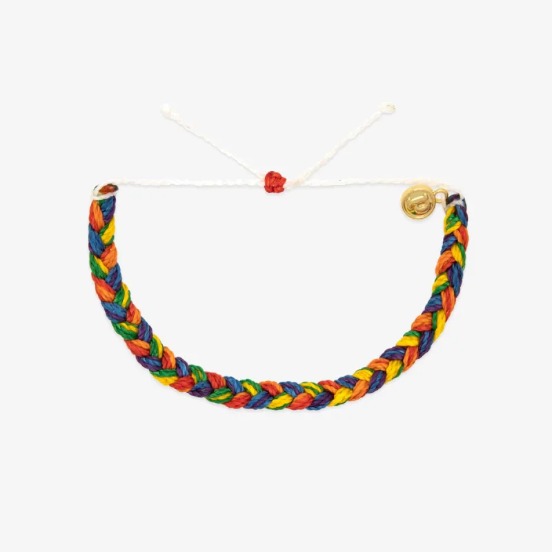 Rainbow Wide Braid Bracelet sold by Pura Vida