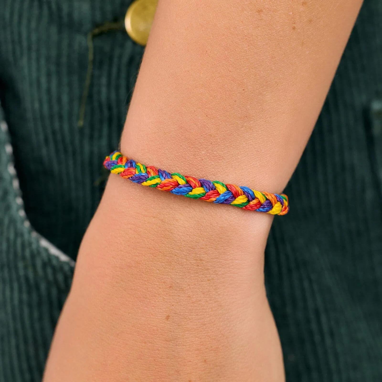 Rainbow Wide Braid Bracelet sold by Pura Vida product image thumbnail 2