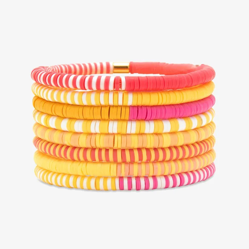 Warm Breeze Stretch Bracelet Set of 8 sold by Pura Vida