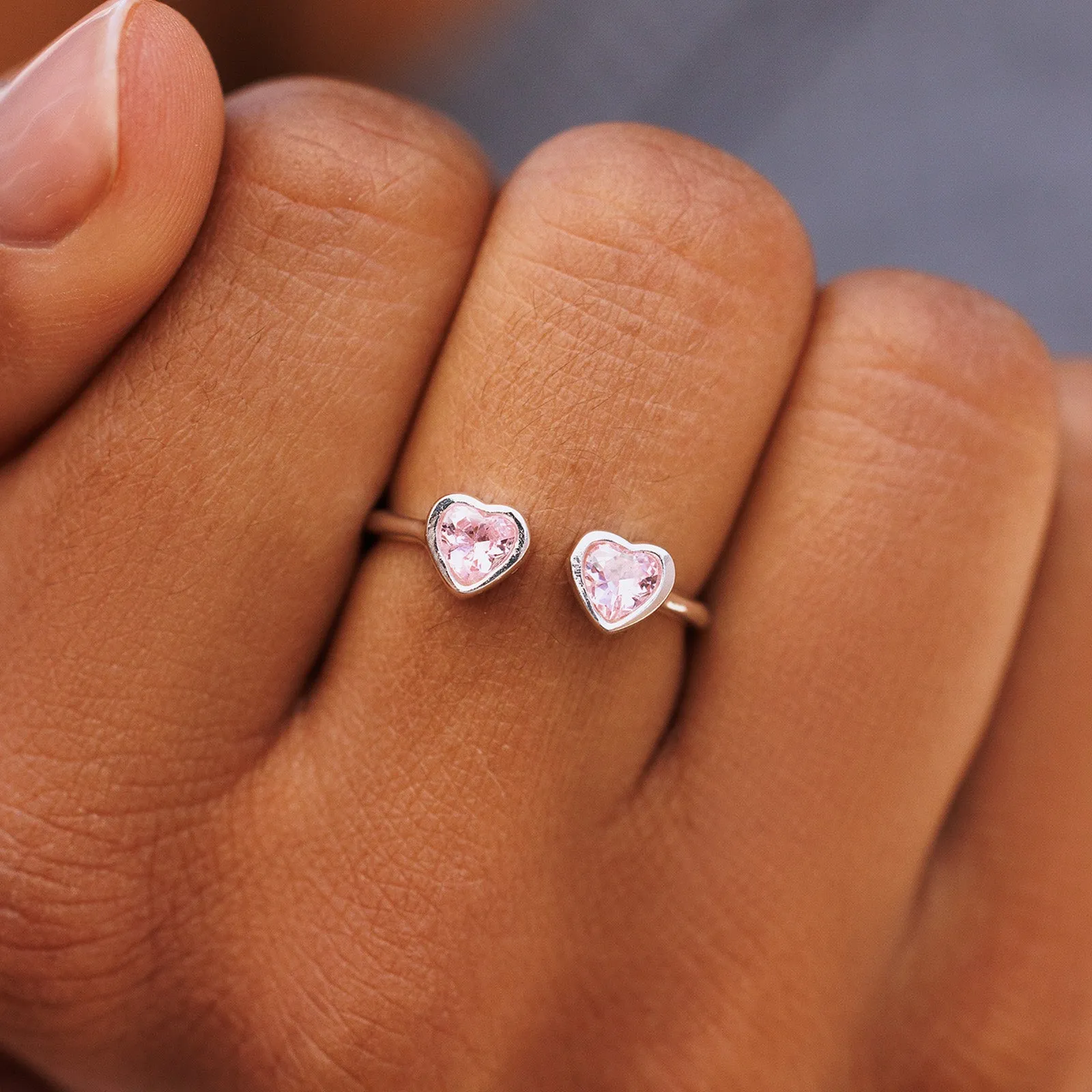 Twin Hearts Gemstone Ring sold by Pura Vida product image thumbnail 2
