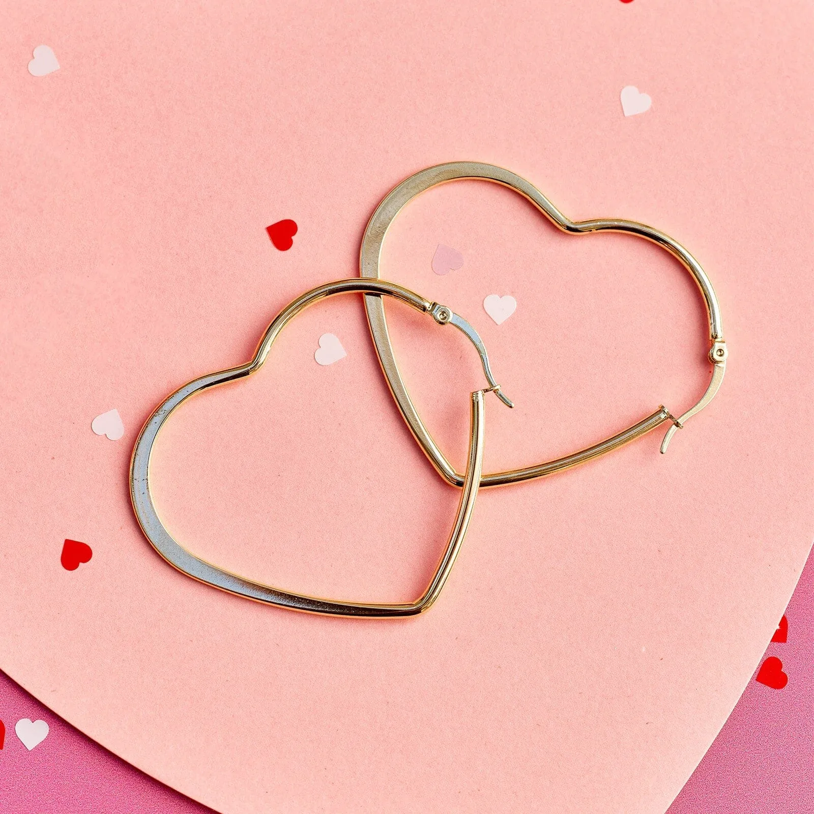 Oversized Heart Hoop Earrings sold by Pura Vida product image thumbnail 2