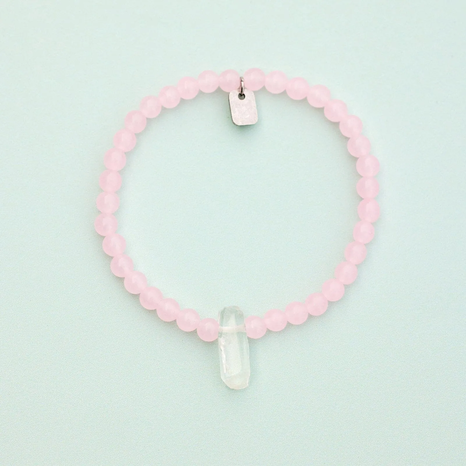 Rose Quartz Intention Stretch Bracelet sold by Pura Vida product image thumbnail 4