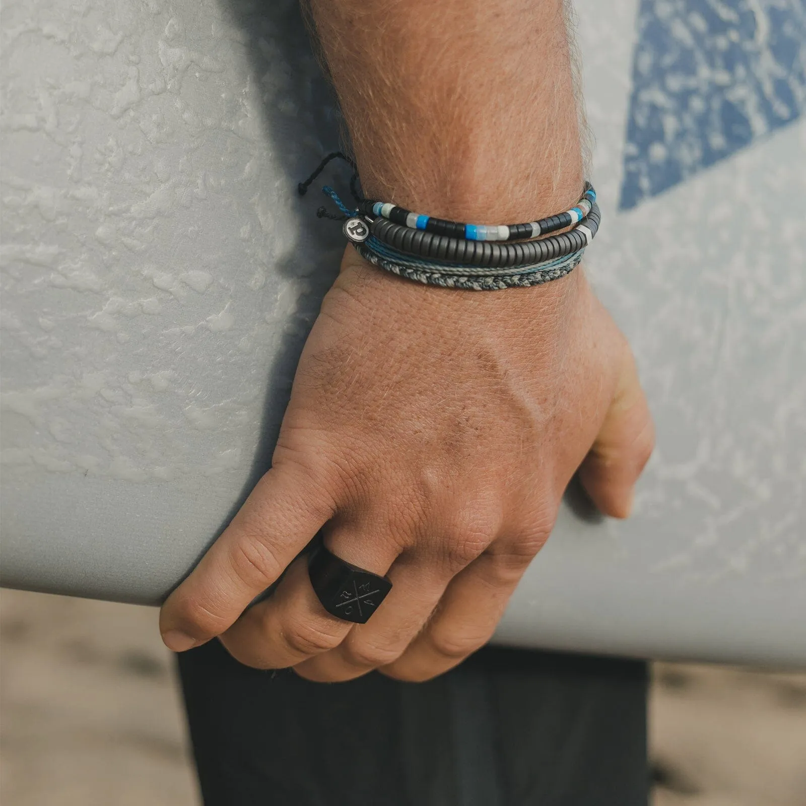 Men's Mixed Seed Bead Cord Bracelet sold by Pura Vida product image thumbnail 5
