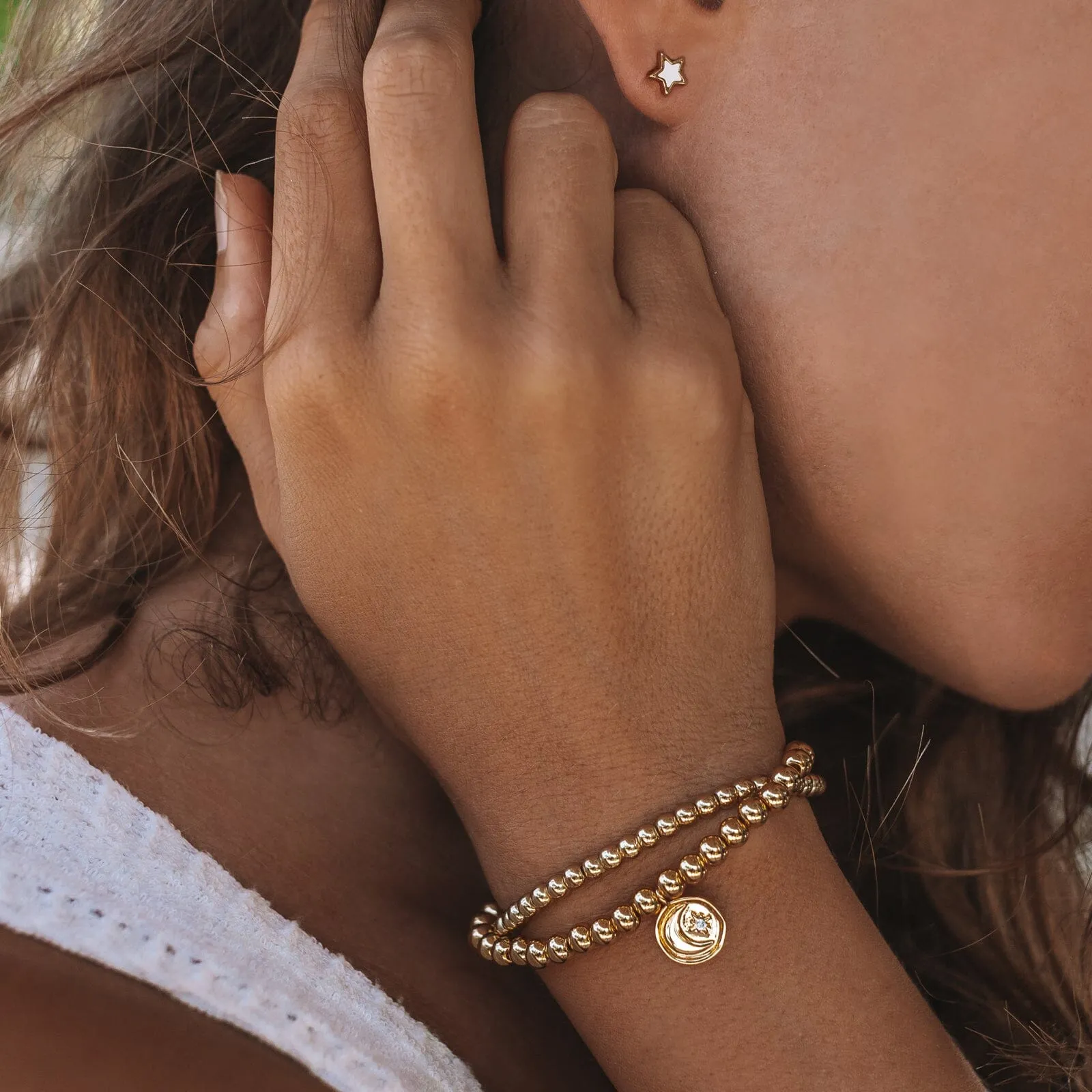 Moon Metal Stretch Bracelet sold by Pura Vida product image thumbnail 3