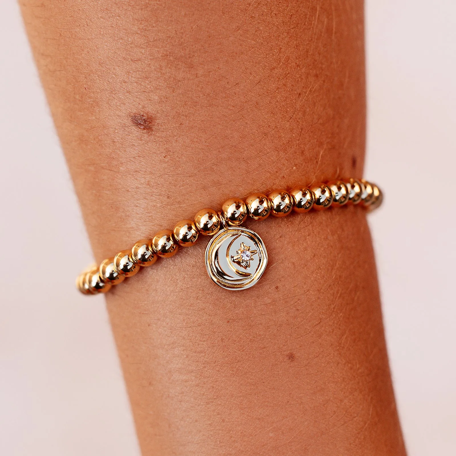 Moon Metal Stretch Bracelet sold by Pura Vida product image thumbnail 4