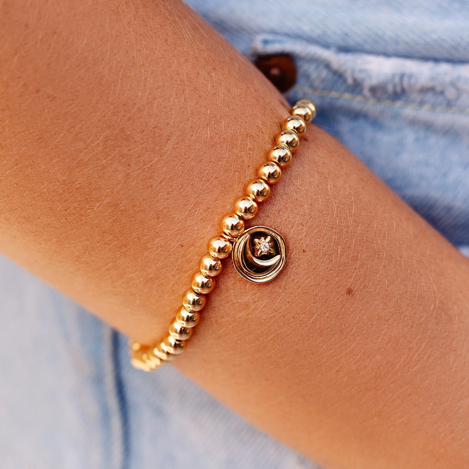 Moon Metal Stretch Bracelet sold by Pura Vida product image thumbnail 2