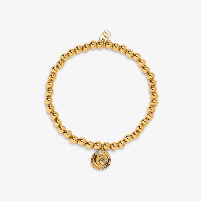 Moon Metal Stretch Bracelet sold by Pura Vida