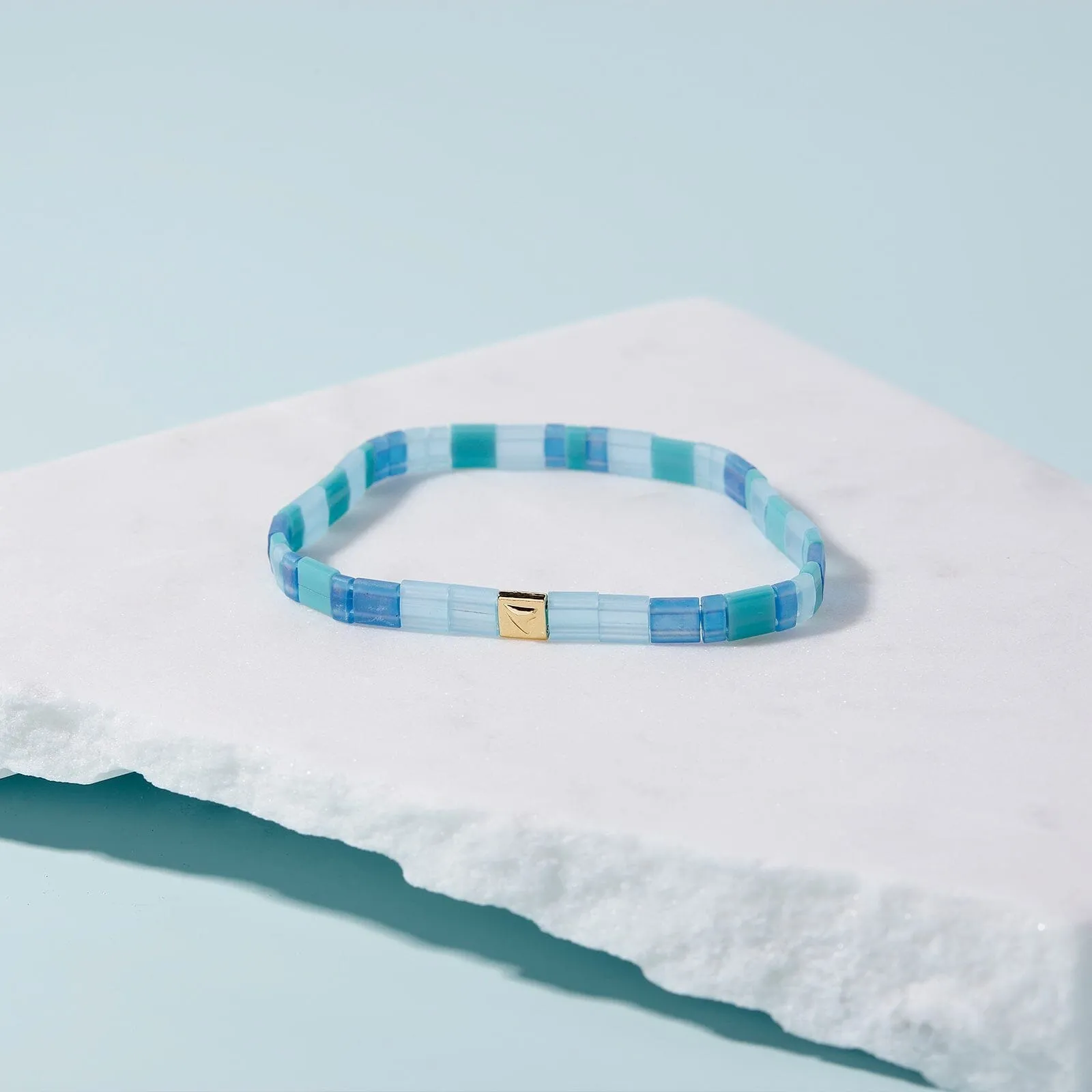 Shark Tooth Tile Bead Stretch Bracelet sold by Pura Vida product image thumbnail 4