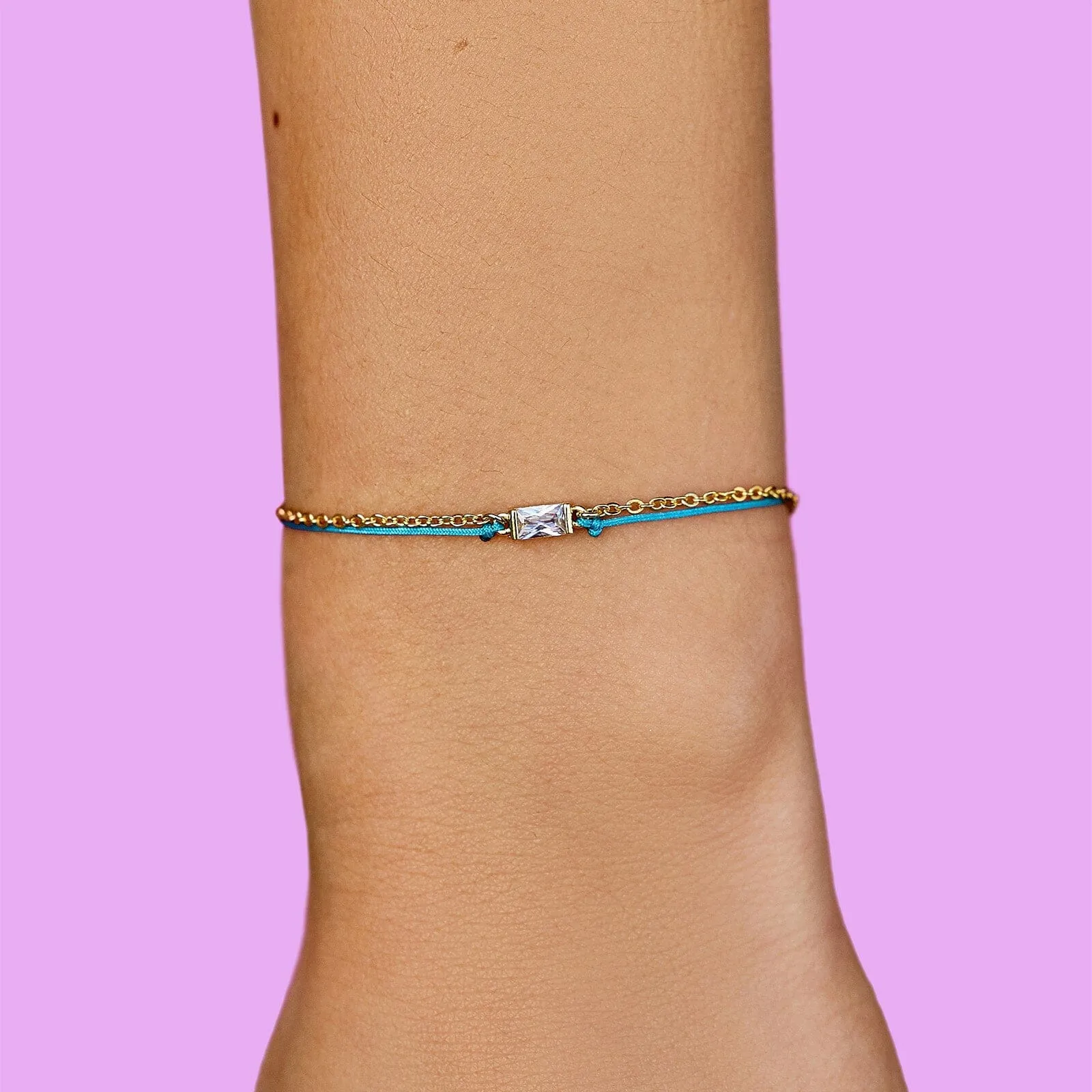 Dainty String & Chain Slider Bracelet sold by Pura Vida product image thumbnail 2
