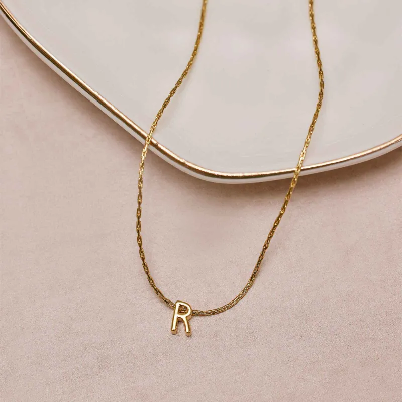 Snake Chain Alphabet Necklace sold by Pura Vida