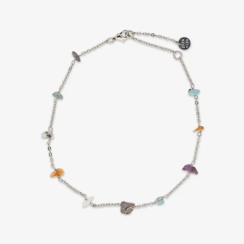 Rainbow Chip Chain Anklet sold by Pura Vida