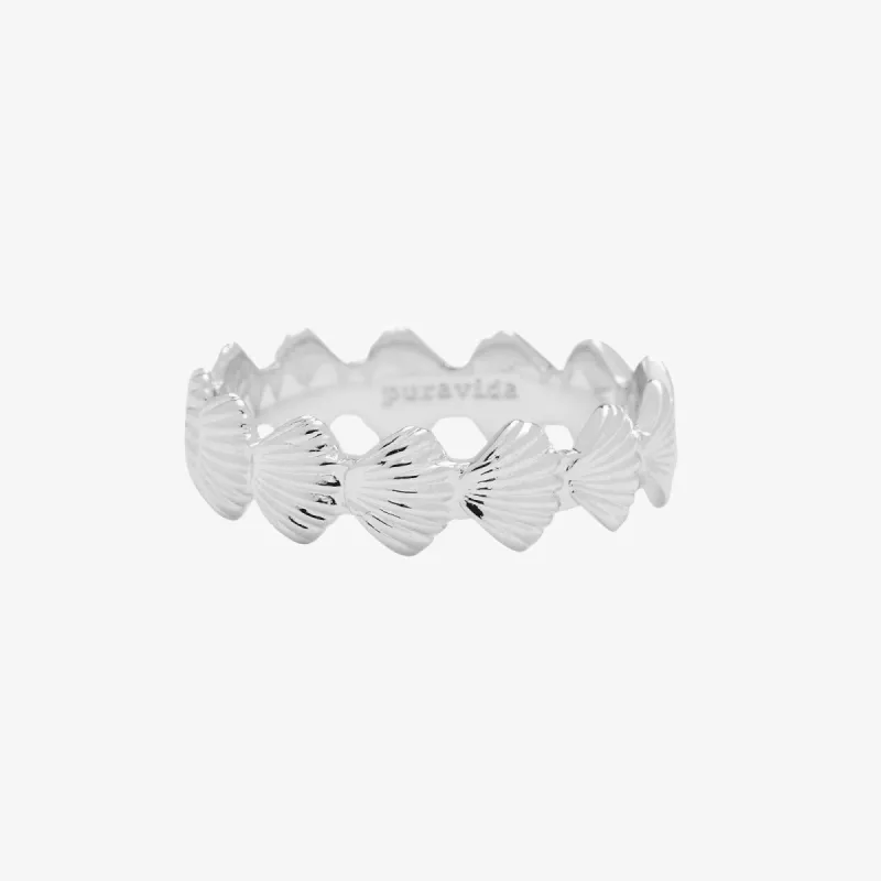 Clam Shell Band Ring sold by Pura Vida