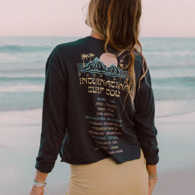 International Surf Tour Long Sleeve Boxy Tee sold by Pura Vida