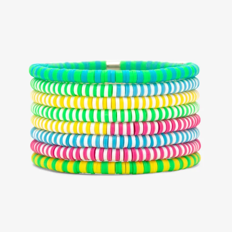 Neon Daze Stretch Bracelet Set of 8 sold by Pura Vida