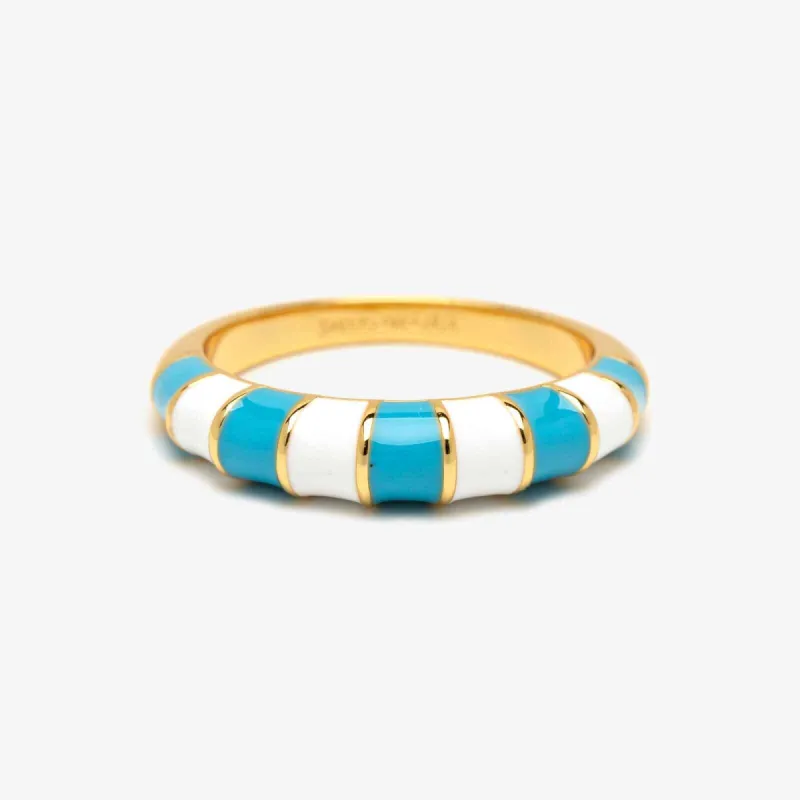 Striped Enamel Gold Ring sold by Pura Vida