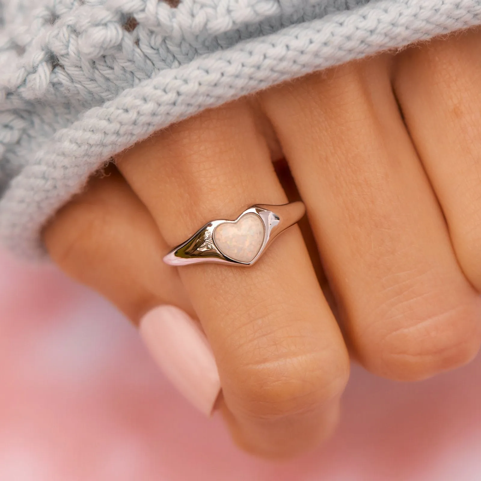 Stone Heart Signet Ring sold by Pura Vida product image thumbnail 4